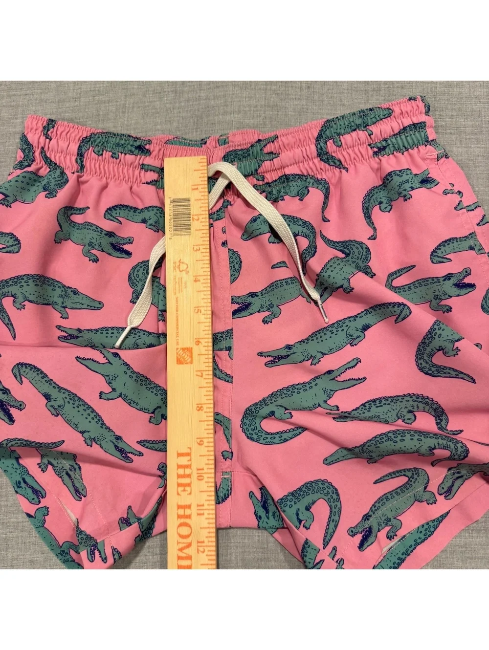 Chubbies pink alligator print swim trunks